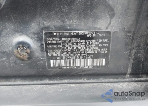 2012 Subaru Forester 2.5X Premium z USA, uszkodzony, nr VIN JF2SHADC4CH447207